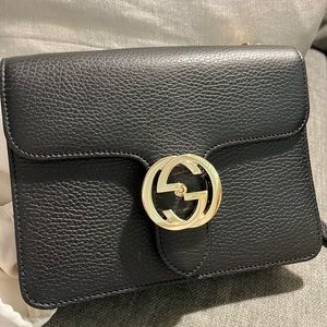 Dollar Calfskin Small Interlocking G Shoulder Bag